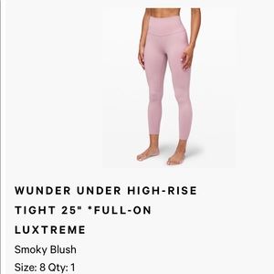 Size 8 Lululemon leggings